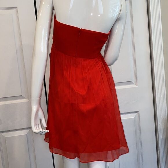 🔥 J Crew  Taryn Dress Red Size P4 wedding and parties New - Picture 7 of 15